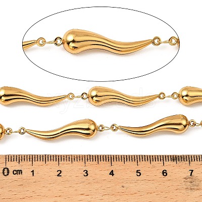 304 Stainless Steel Hot Pepper Link Chains CHS-G042-03G-03-1