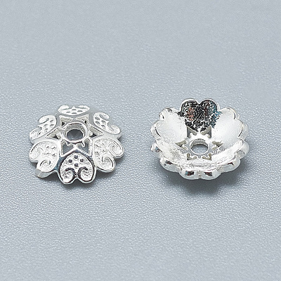 925 Sterling Silver Bead Caps STER-T002-87S-1
