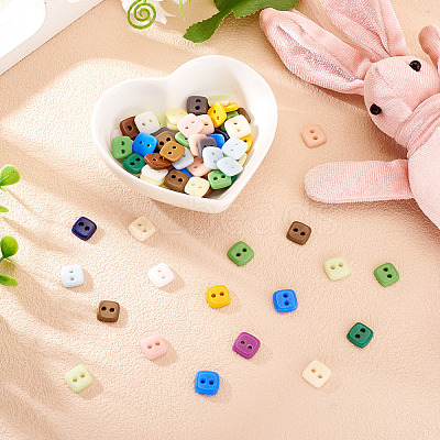 80Pcs 2-Hole Porcelain Buttons PORC-PJ0001-02C-1