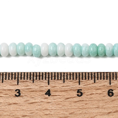 Cracked Opaque Glass Beads Strand GLAA-D306-A10-1