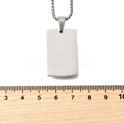 304 Stainless Steel Blank Pendant Necklaces NJEW-P329-04C-P-1