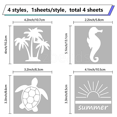 4Pcs 4 Styles PET Waterproof Self-adhesive Car Stickers DIY-WH0308-255J-1