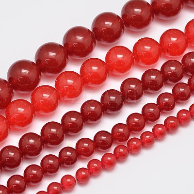 Natural & Dyed Malaysia Jade Bead Strands G-A146-4mm-A02-1