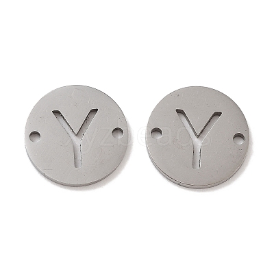 Non-Tarnish 201 Stainless Steel Hollow Flat Round Links FIND-R149-03Y-P-1