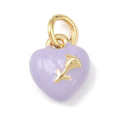 Brass Enamel Charms KK-P339-25G-04-1