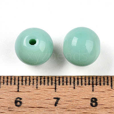 Opaque Solid Color Glass Beads GLAA-N007-10mm-A10-1