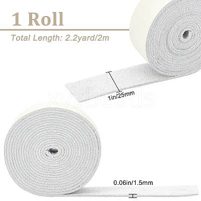 Flat Microfiber Imitation Leather Cord LC-WH0006-07B-06-1