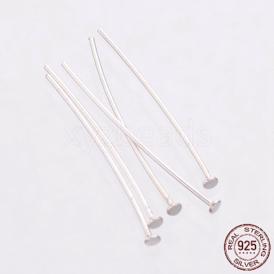 925 Sterling Silver Flat Head Pins STER-K017-20mm-S-02-1