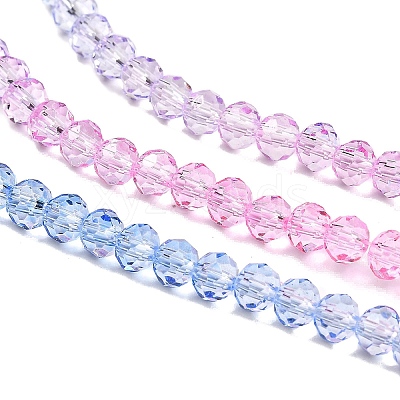 Transparent Painted Glass Beads Strands X-DGLA-A034-T3mm-A08-1