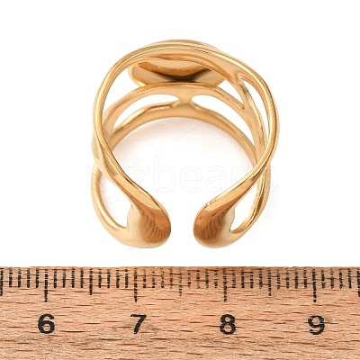 304 Stainless Steel Cuff Ring Components SA-CBA76C4-02G-02-1