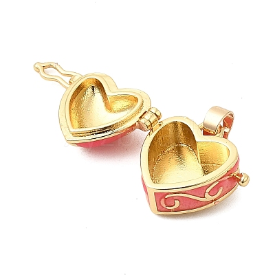 Brass Enamel Prayer Box Pendants KK-CJC0013-17G-02-1