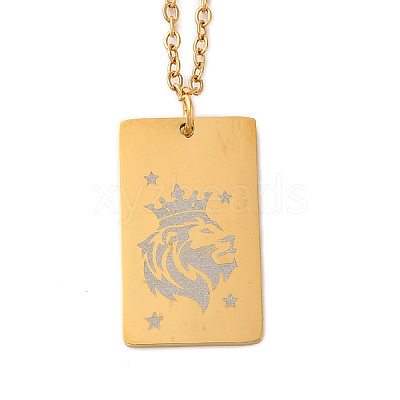Golden 202 Stainless Steel Constellation Pendants Necklaces NJEW-K380-02G-09-1