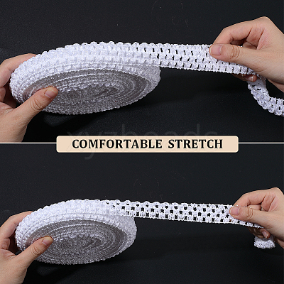10M Elastic Polyester Ribbon Baby Headbands OHAR-GF0001-53B-03-1