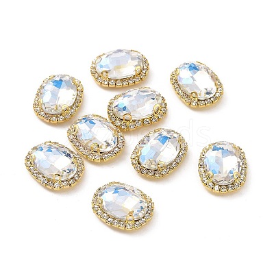 Oval Sew on Rhinestone DIY-E062-05G-A04-1