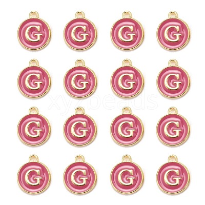 Golden Plated Alloy Enamel Charms X-ENAM-S118-08G-1