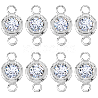 20Pcs 304 Stainless Steel Crystal Rhinestone Links Connectors STAS-BBC0009-19P-1