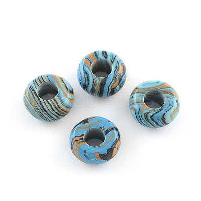 Synthetic Malachite Stone European Beads SPDL-R001-07-1
