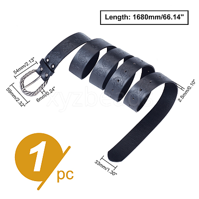 Men's PU Leather Dress Belt AJEW-WH0033-09-1