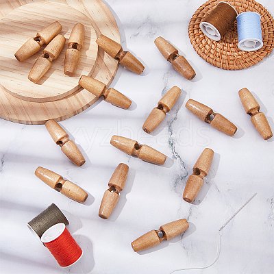 Wood Buttons BUTT-WH0029-30A-1