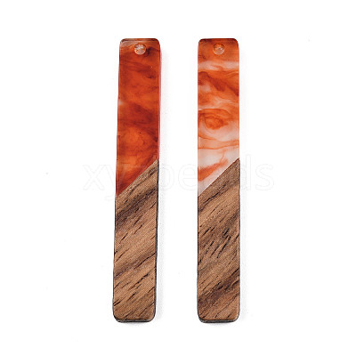 Opaque Resin & Walnut Wood Big Pendants RESI-TAC0017-04A-1