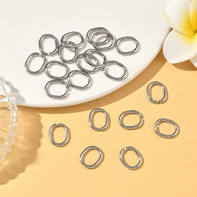 Tarnish Resistant 201 Stainless Steel Open Jump Rings STAS-M008-01-1