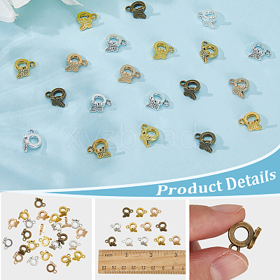 120Pcs 6 Colors Alloy Tube Bails FIND-SC0017-99-1