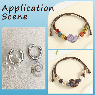 2 Sets Handmade Porcelain Beads for DIY Bracelet Accessories PORC-SP0001-28-1