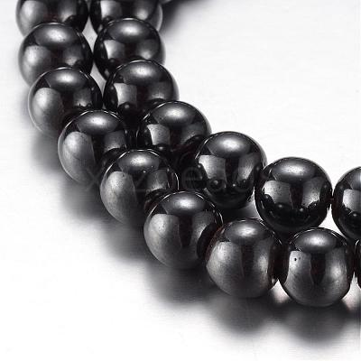 Magnetic Synthetic Hematite Bead Strands G-A165A-8mm-1
