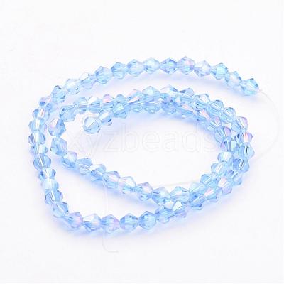 Glass Beads Strands X-GB4mm22Y-AB-1