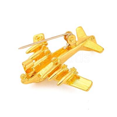 Zinc Alloy Crystal Rhinestone Brooch JEWB-U010-03G-02-1