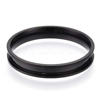 201 Stainless Steel Grooved Finger Ring Settings RJEW-TAC0017-4mm-06B-1