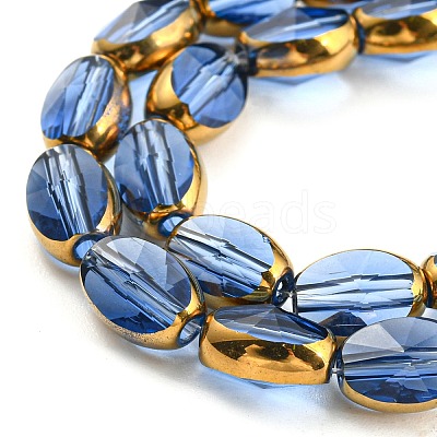 Electroplate Transparent Glass Beads Strands EGLA-G037-03A-HP04-1