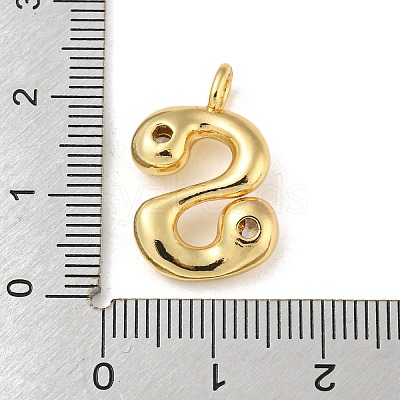 Rack Plating Brass Micro Pave Cubic Zirconia Pendants KK-A200-24G-S-1