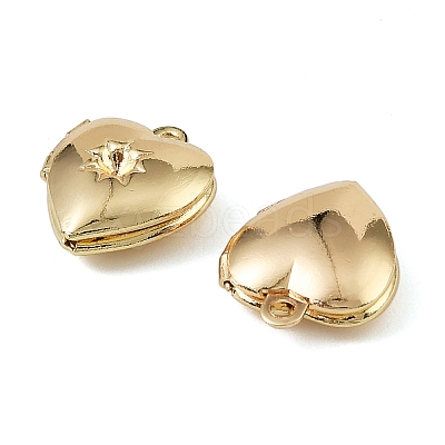 Heart Brass Pendant Rhinestone Settings KK-A276-12LG-1