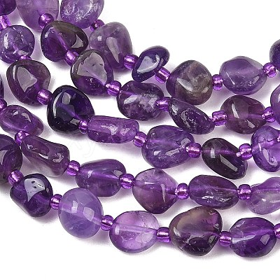 Natural Amethyst Beads Strands GG-CBA3A44-C14-02-1