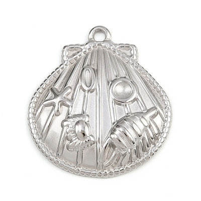 304 Stainless Steel Pendants STAS-C140-03F-P-1