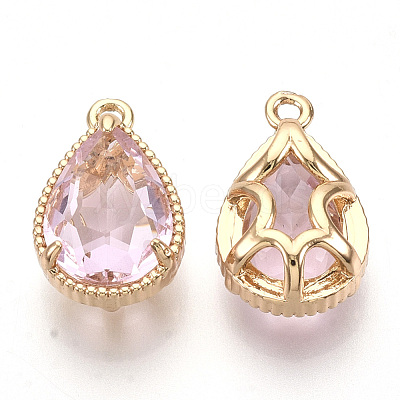 Transparent Glass Pendants GLAA-R212-11C-1