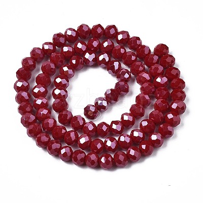 Electroplate Glass Beads Strands LS-EGLA-A034-P6mm-A13-1