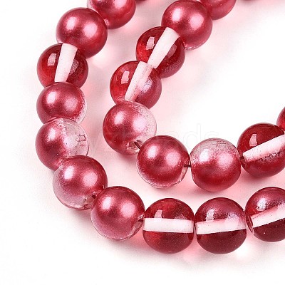 Baking Paint Transparent Glass Beads X1-DGLA-N011-10mm-06-1