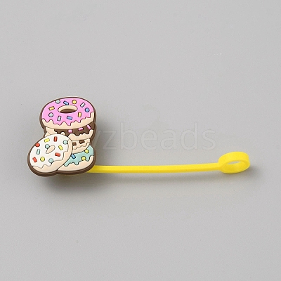 PVC & Silicone Dustproof Straw Cap AJEW-CJC0007-02F-1