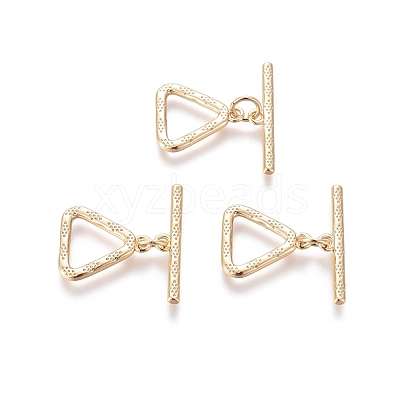Brass Toggle Clasps KK-G381-02G-1