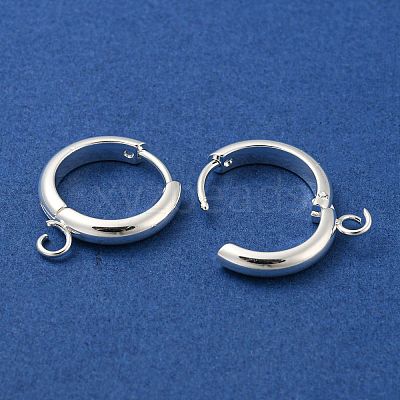 201 Stainless Steel Huggie Hoop Earring Findings STAS-P283-01Z-S-1