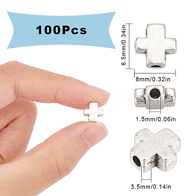 100Pcs Tibetan Style Alloy Beads FIND-SC0004-85-1