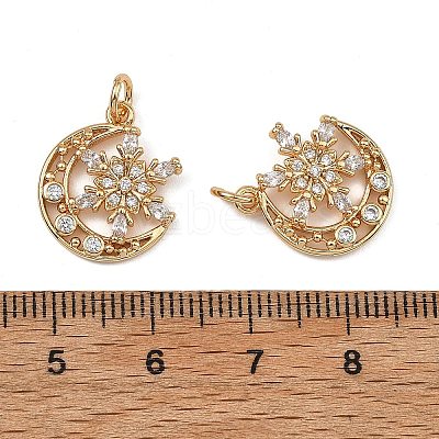 SHEGRACE Brass Pave Clear Cubic Zirconia Charms XGRQ4D726-665G-1