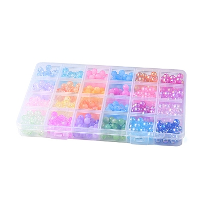 480Pcs 24 Style Acrylic Beads MACR-YW0002-14-1