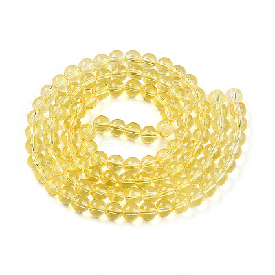 Baking Paint Transparent Glass Beads Strands DGLA-N006-8mm-04-1