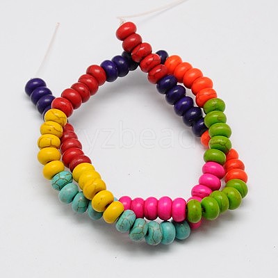 Synthetic Turquoise Beads Strands TURQ-G109-6x4mm-08-1