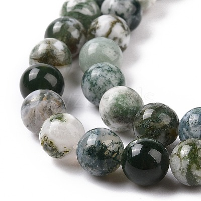 Natural Tree Agate Beads Strands G-K194-10mm-02-1