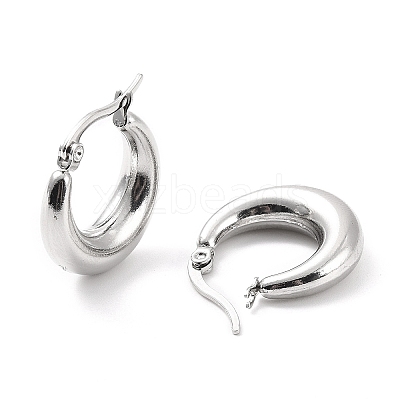 Non-Tarnish 304 Stainless Steel Chunky Hoop Earrings for Women EJEW-F280-06A-P-1