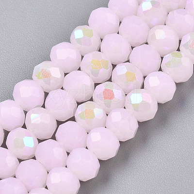 Electroplate Glass Beads Strands EGLA-A044-J6mm-L02-1
